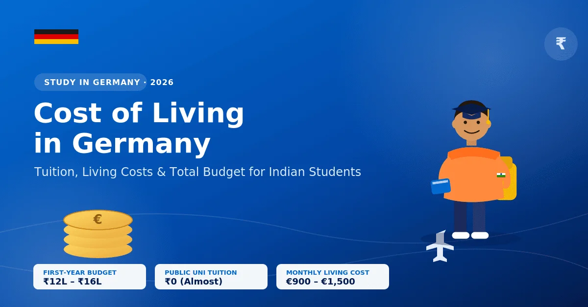 Germany study cost for Indian students in 2026 - tuition fees and living expenses breakdown